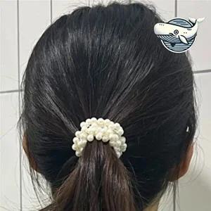 트렌디 진주 헤어밴드 고급스러운 곱창 밴드-WFHKA5L