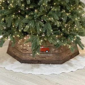 크리스마스 트리 하단 다리 스커트 커버 덮개 브라운카 66x23.7cm  120-150cm 용) 장식 소품 용품 데코