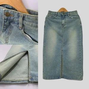 [하프클럽/] 토탈난스판워싱청스커트 CAT929M502 빅사이즈