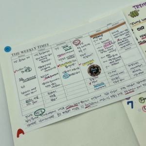 플래너 떡메모지 학습계획표 주간 위클리 메모장 (WFHT94C)