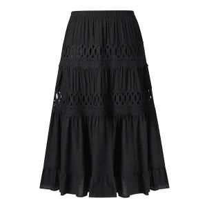 [미니멈에브리데이][미니멈 에브리데이]펀칭 레이스 밴딩 프릴 스커트 (EB2WH020D)