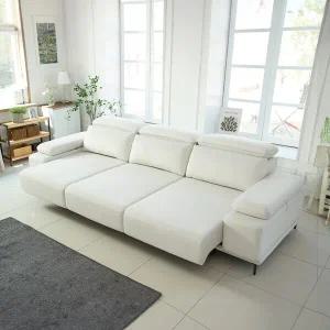 [시트앤모어] 슬리드-S 4인 모션슬립 스윙수납 팔걸이 패브릭 무빙 리클라이너 소파