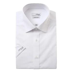 [듀퐁](센텀시티점)반소매 슬림핏 스판소재 소매 풀로고 화이트 셔츠(SE5MM22HS923SWH)