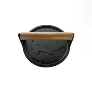 그릴프레스 무쇠 플레이트 고기 철판 바타 업소용 무쇠그릴 트레이 무쇠그리들 집게