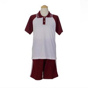 하복 교복몰 와인 (강동고) 화이트 생활 세트 체육복