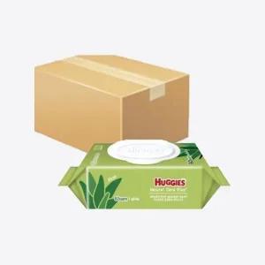 [엘루맘] 하기스 내츄럴케어 플러스 물티슈 캡형 64매 24개