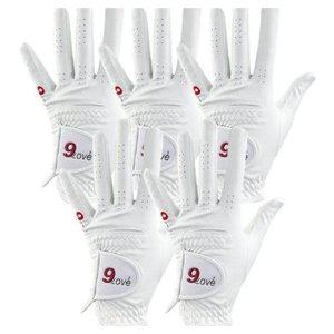 9LOVE 극세사 합피 왼손 남성용 골프장갑 5장 세트 H