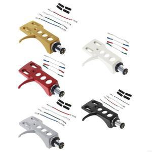 87HD Universal Record 플레이어 헤드 쉘 축음기 턴테이블 교체 4pcs 레코드 플레이어를위한 리드 와이어