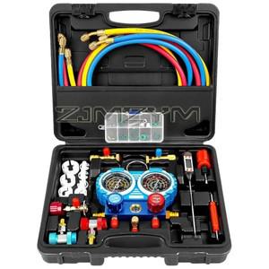 자동차 에어컨 압력 매니폴드 게이지 호스 어댑터 냉매 37 개/세트