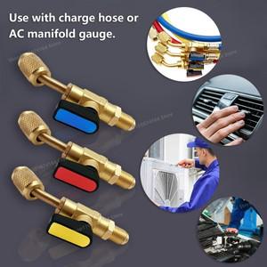 냉매 볼 밸브, 황동 에어컨 차단 호스 냉각 도구에 연결, R12, R22, R410