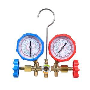 자동차 에어컨 게이지 AC 매니폴드 세트 (호스 어댑터 포함) R134a R32 R22 R410A 3방향 액세서리