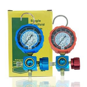 에어컨 게이지 세트, 냉매 매니폴드 압력계 밸브, 비주얼 미러 포함, R410A, R22, R134a, R404A 용, 800psi