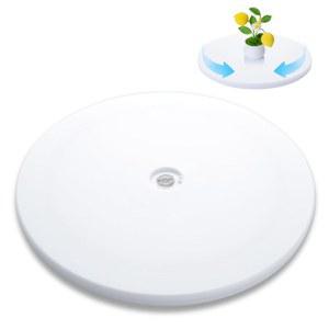 PEUZAVA 9인치 수잔 턴테이블 정리함, 식물/그림/공예/도자기/모델/도자기/세라믹 조각/TV/모니터/노트북(흰색)용 스틸 볼 베어링이 있는 우아한 헤비 듀티 회전식 스탠드