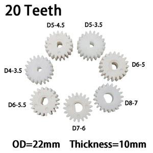 1M 부품 DENTES 22MM 기어 모양 POM 스퍼 톱니 수리 DIY 구멍 프로파일 바퀴 플라스틱 20 OD 20T