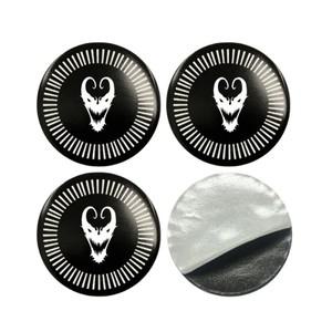 혼다 자동차 4개입 56/60/65mm 베놈 자동차 휠 센터 허브 스티커 데칼 (아우디 BMW 볼보 오펠 푸조 스즈키