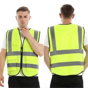 높은 가시성 안전 반사 조끼 야외 야간 반사 조끼 달리기 교통 사이클링 스포츠 작업복 하이킹 사냥