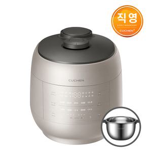 [앱전용5%추가할인]쿠첸 본사직영 그레인 10인용 올스테인리스 IH전기압력밥솥 샌드베이지 CRT-UPDS1071SB