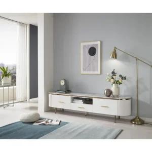 데코라인 하모니 템바보드 세라믹 거실장 2000 방문설치