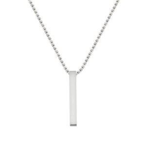 [블랑시에르]실버 메탈 바 BM251N1074 남자 여자 목걸이