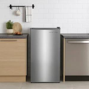 쿠잉 미니냉동고 FR-S60 메탈 60L 스탠드 소형 가정용 원룸 음쓰