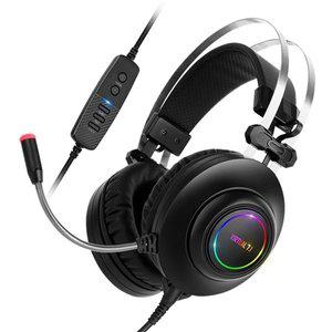 앱코 HACKER N550 ENC (블랙) 가상 7.1 RGB 진동 노이즈 캔슬링 마이크 3D 초경량 헤드셋