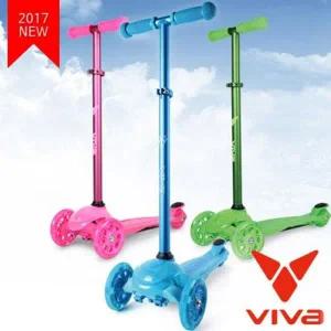 VIVA 비바 - 3휠 킥보드/블루 그린 핑크/발광바퀴/스쿠터