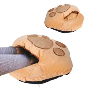 오피스 곰발바닥 전기 풋워머 1p 밑 책상 발보온 데스크 사무실 발워머 USB 겨울