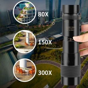 휴대용 10-300X 줌 망원경 군사 강력한 쌍안경 원격 품질 전문 사냥 단안 망원경