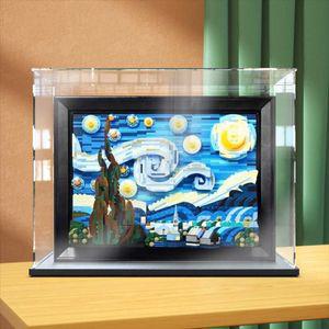 레고호환 빈센트 반 중국레고 케이스 빛나는 고흐 장식장 별이