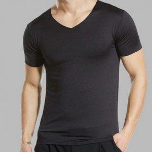 여름티 6색 쿨링 쿨티셔츠 심리스 티셔츠 냉감 무봉제 노라인 V넥 1개 언더웨어 남성 반팔