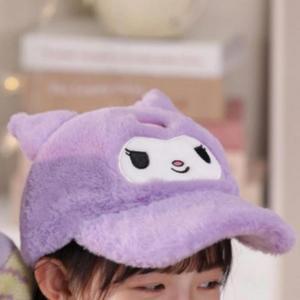 보라 모자 입체 캡모자 털모자 뽀송 3D 겨울 키즈 -