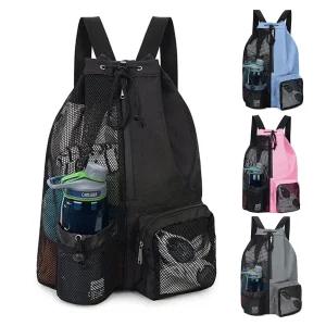 메쉬 비치백 망사 백팩 물놀이 가방 수영 스노쿨링 숏핀