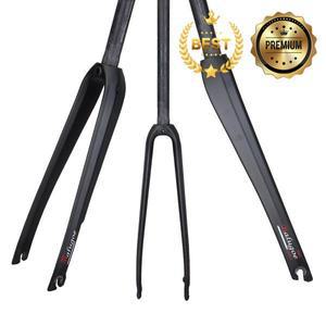 BALUGOE-로드 바이시클 포크 풀 카본 디스크 플랫 자전거 액세서리 700C  23C