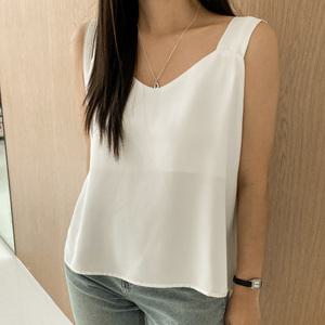 [3사이즈/부유방커버] 차르르 민소매 블라우스