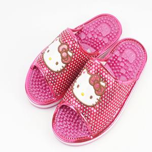 헬로키티 지압 거실화 250mm 핫핑크 블랙