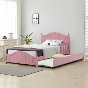 로렌 핑크) 원목 슈퍼 이단 초등 학생 어린이 공주 슬라이딩 침대