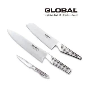 [정품] 글로벌나이프 G-2538 3종 세트 G-2 & GS-5 & GS-38 주방칼 평생 AS