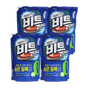 비트 제로 액체세제 일반 드럼겸용 리필 2.7L x 4개 숨은얼룩 진드기제거
