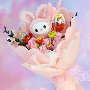 킨더조이 꽃다발 사탕 인형 졸업식 학예회 재롱잔치 발표회 토끼 프리저브드