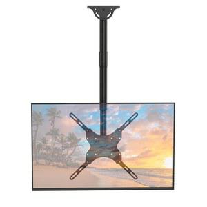 WALI TV 천장 마운트 조절식 브래킷은 대부분의 LED, LCD, OLED 및 플라즈마 평면 디스플레이 26~65인치, 최대 110파운드, 장착 구멍 400x400mm(CM2665), 블랙에 맞습니다