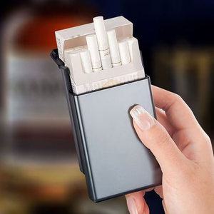 프리미엄 슬라이딩 담배케이스 일반형 담배 가벼운 메탈 합금 20개피 답배갑 통째로 들어가요 원터치 오픈