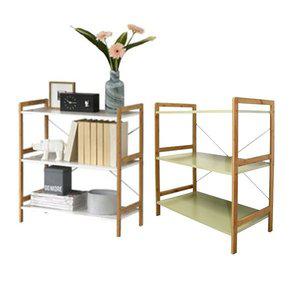 [비카] 대나무 3단책장 70x37x78cm 선반 장식장 이케아 수납선반 화분받침대 원목가구