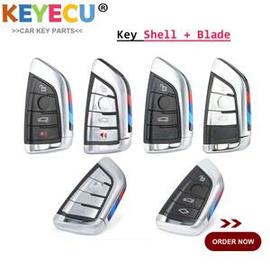 KEYECU 카드 스타일 F48 X1 스마트 X5 G11 F39 F15 시리즈 원격 F16 G30 X6 FOB 자동차 케이스 버튼