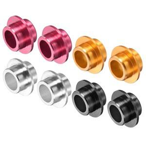 EaJ M 미터XITY 8 팩 스페이서 인라인 액슬 부싱 휠 센터 알루미늄 롤러 스케이팅/야외 스포츠에 적용 0 4인치 H 블랙 실버 골든 레드