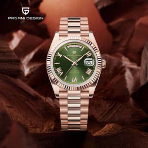 2025 신형 파가니 디자인 DD40 남성용 시계 로즈 골드 고급 기계식 손목시계 오토매틱 AR 사파이어