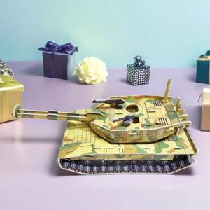 3D 탱크 입체퍼즐 우드락 밀리터리 자동차 조립키트 전차 프라모델 DIY (40pcs)