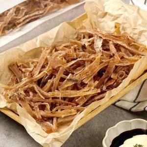 [산지플러스] 꽃징어 오징어 몸통만 채썬 도톰 말랑 쫄깃 꽃징어 150g