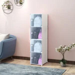 조립식 수납장 핸드백 보관함 가방 정리함 1열4칸 가방보관함 가방정리함 소품수납함