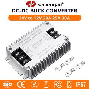 Szwengao 24V ~ 12V 20A 25A 30A 스텝 다운 전력 변환기 자동차 버스 용 벅 전압 조정기
