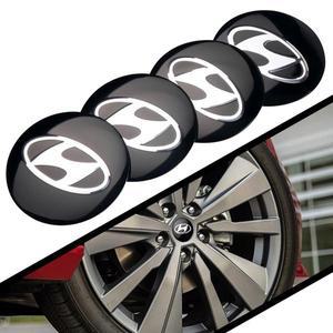 자동차 알루미늄 로고 휠 센터 허브 캡 배지 스티커 현대 소나타 I20 엘란트라 아반떼 산타페 악센트 소나